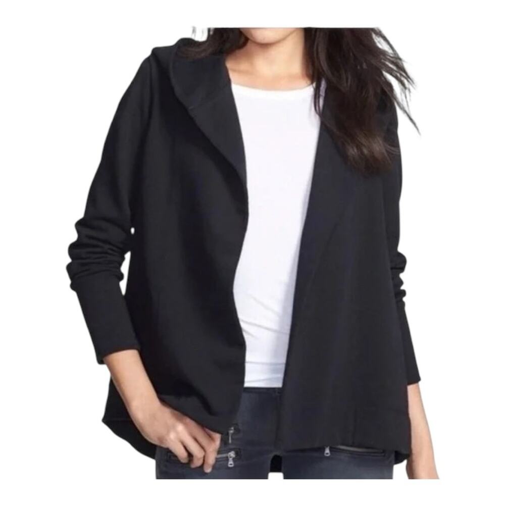 James Perse Pummice Open Front Hooded Sweatshirt Size 1/Small